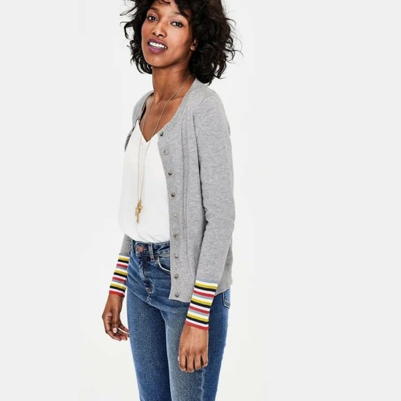 Boden Sweaters - Boden Rainbow Stripe Cardigan Sweater Size Small